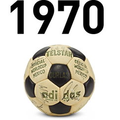 توپ سیاه و سفید امضا شده آدیداس در سال 1970